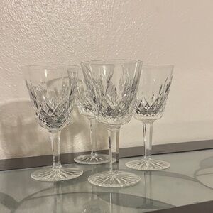 Vintage Waterford Elegant Crystal Wine Glass Set of 4